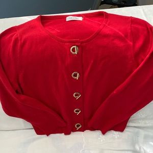 Calvin Klein cotton sweater with gold clasps